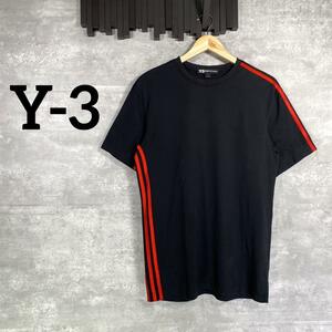 『Y-3』ワイスリー / ヨウジヤマモト (XS) 3ストライプ Tシャツ