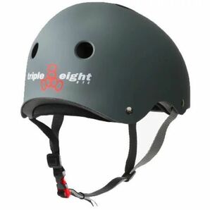 定価1万 トリプルエイト triple eight サーティファイド スウェットセーバー L/XL グレー 新品 未使用 ヘルメット 57-60cm キッズ 大人 T8の画像2