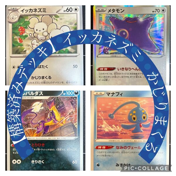 【構築済みデッキ】イッカネズミ かじりまくる レパルダス とりひき めたもん いきなりへんげ マナフィ NO696