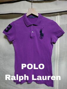 特価品、POLO RALPH LAUREN ポロラルフローレン レディースポロシャツMサイズ色パープル