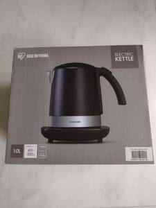 * new goods unopened * Iris o-yama kettle electric kettle 1L stylish hot water dispenser hot water .. temperature adjustment function black IKE-D1000T-B