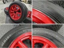 ブラックレーシング Black Racing 8スポーク 14インチ 6J +40 4H-114.3 バリ山 BRIDGESTONE 175/60R14 カプチーノ ワタナベ エイトスポーク_画像7