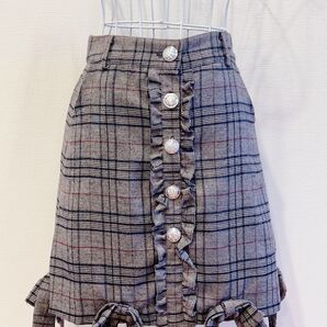 チェックスカート Aラインスカート