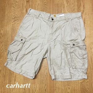 carhartt /relaxed fit /カーハート /メンズ40 ハーフパンツ カーゴパンツ ボトムス 短パン 半ズボン 無地 コットン100% アメカジ USA古着