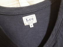 メンズ ph492 Lee リー ロゴ プリント Vネック 半袖 ポケット Tシャツ M ネイビー 紺_画像3