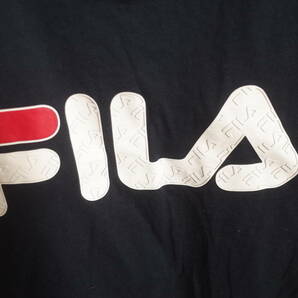 メンズ ph601 FILA フィラ ロゴ プリント 半袖 Tシャツ M ネイビー 紺 ラバープリントの画像5