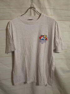 メンズ ph634 ヴィンテージ 00s USJ ユニバーサルスタジオジャパン グランドオープン2001 半袖 Tシャツ L グレー オープニング記念