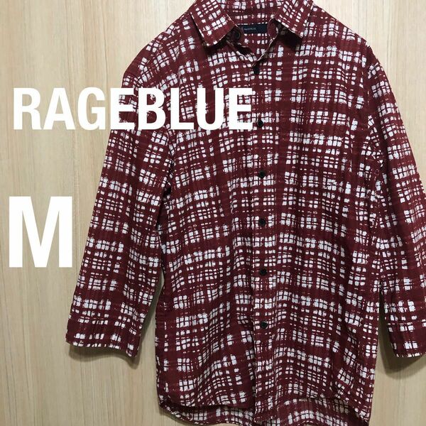 RAGEBLUEレイジーブルー、7分袖シャツ