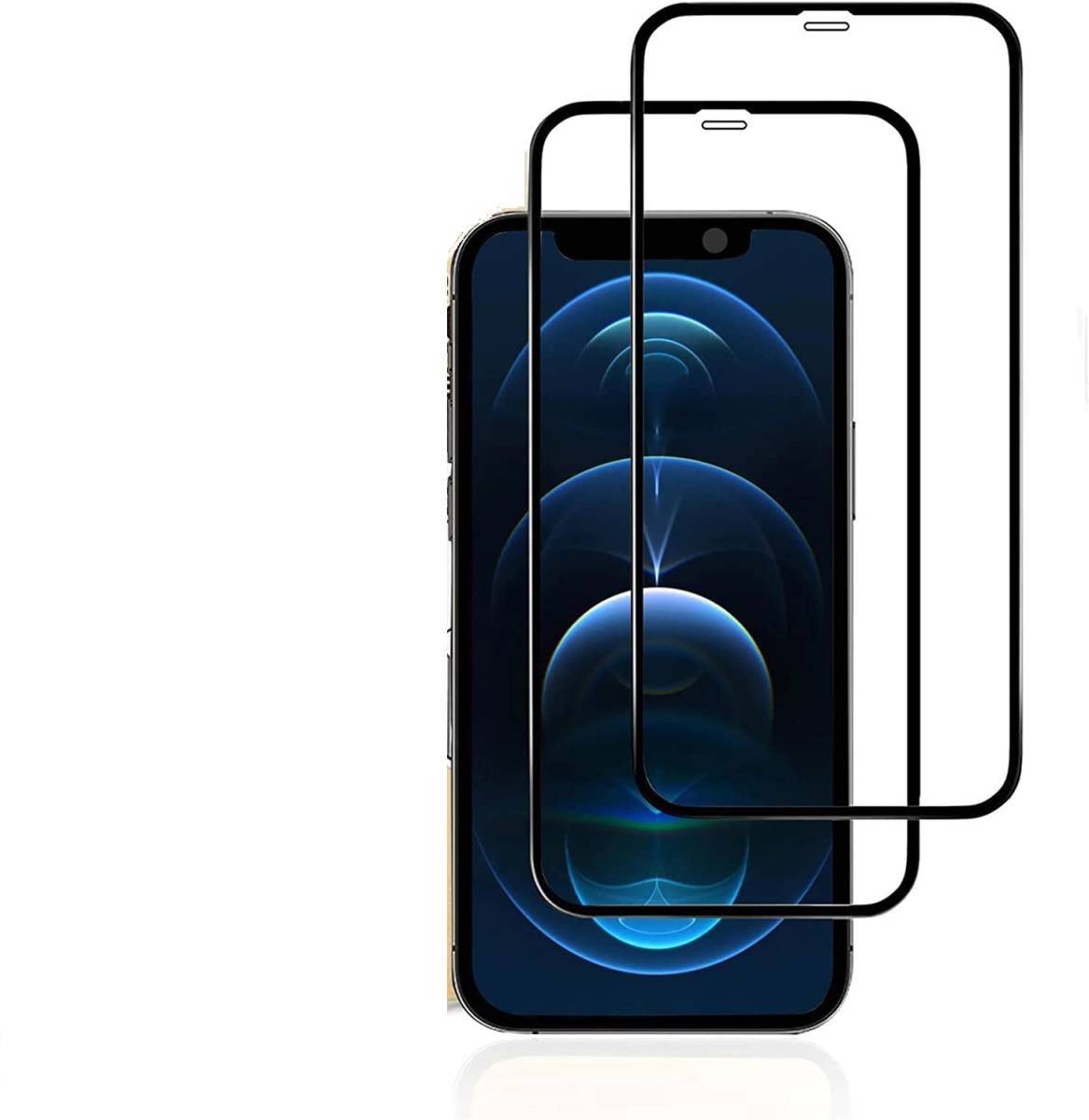 美品 iPhone 12 Pro Max ガラスフィルム GLO-BRIGHT 4個-