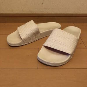 adidas originals Adidas Originals | ADILETTE Adi reta| бег белый / бег белый / красный | size 9/27.5cm