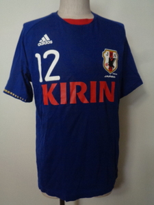 アディダス adidas サッカー 日本代表 KIRIN 半袖 Tシャツ ユニフォーム コットン 