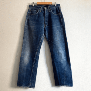 60s BIG E オリジナル USA製 LEVI’S 501 W30 ビンテージ ボタン裏6刻印 赤タブBigE 足長Rフライボタン 耳付き セルビッジ 1960年代ビッグE