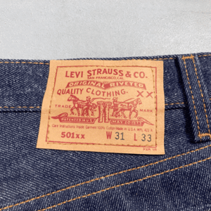 90s 米国製 赤文字パッチ LEVI’S 501XX 00501-0000 レギュラー W31 L33 リジッド 未使用 ビンテージ アメリカ製 USA製 ジーンズ 005010000