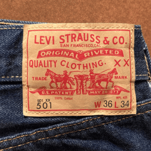 米国製 1966年モデル 最終ホワイトオーク LEVI'S 501XX 66501-0128 W35(W36) L34 アメリカUSA製ダブルネーム リジッド デニムパンツ 60s 66