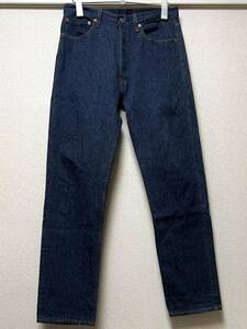 90s 濃紺 米国製 LEVI’S 501 00501-0000 レギュラー W34(W32) L36 中古 美品 ビンテージ アメリカUSA製 ジーンズ 005010000