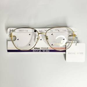 HANAE MORI ハナエモリ メガネ 眼鏡 レディース HM 580T-14 イエロー ゴールド 54□15-135 Nikon ニコン