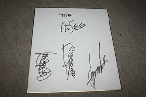 THE ALFEE. collection of autographs autograph autograph square fancy cardboard 