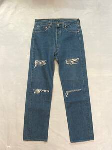 LEVIS 　501 　USED 　デニムパンツ　アメリカ製　　MADE　IN　USA　　VINTAGE　　W３３ｘL３４　ダメ ージJEANS NO-3