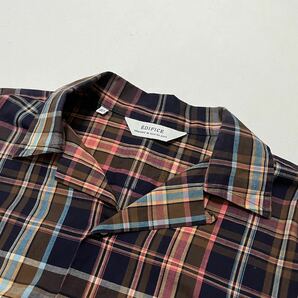 EDIFICE エディフィス コットン チェック オープンカラーシャツ 半袖シャツ の画像3