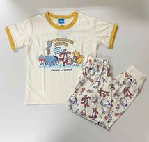 新品 130 ★ くまのプーさん キッズ 半袖 パジャマ 上下 セット 長ズボン 子供用 ボーイズ ガールズ Tシャツ ジョガー パンツ Pooh_画像2