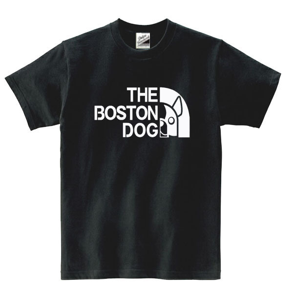 【パロディ黒XL】5ozボストンテリア犬Tシャツ面白いおもしろうけるネタプレゼント送料無料・新品