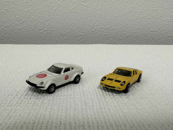 【約1/100 ミニカー 絶版】サーキットの狼 2台セット ランボルギーニ ミウラ S30 Z サントリーBOSS 景品