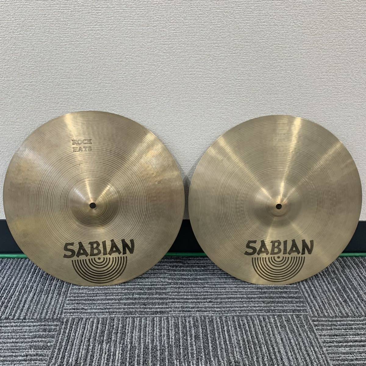 N3黄】 SABIAN ROCK HATS ハイハット シンバル セイビアン ハット ペア