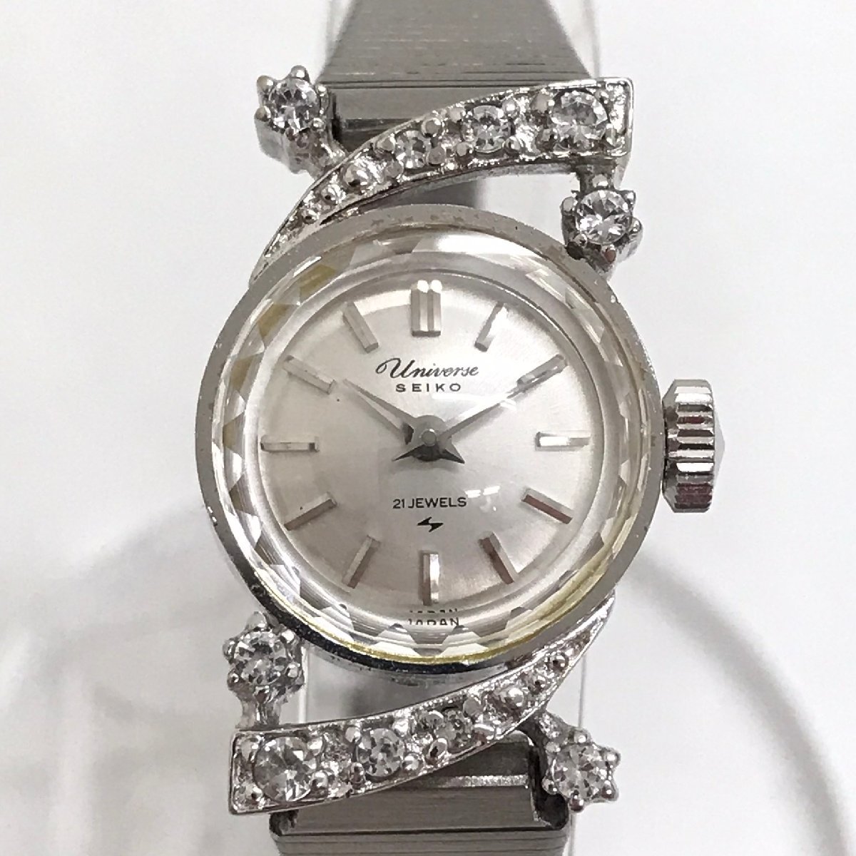 9-46 SEIKO 14KWG 腕時計 K14WG 1140-0110 4Pダイヤ 手巻き