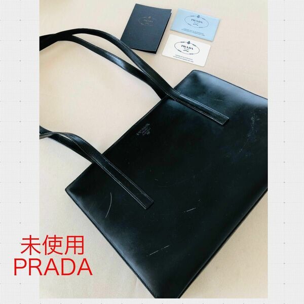 更に大幅お値下げ！未使用☆約74%引き☆PRADA プラダ レザーバッグ ショルダーバッグ レア物 ギャランティカード付