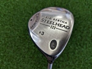 4☆1576【Callaway/キャロウェイ】STEELHEADⅢ 3番フェアウェイウッド 3W オリジナルカーボン R《店頭引渡し可/札幌/美しが丘》