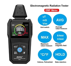 [ новый товар ] электромагнитные волны измерительный прибор EMF электромагнитный . радиация тестер электро- ... мм Гаусс μT V/m mG одиночный 4 x3 основная спецификация 