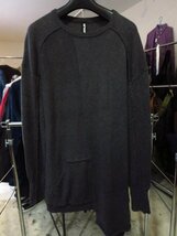 ripvanwinkle リップヴァンウインクル 21AW (RW-329) SHIFT KNIT JERSEY シフト ニット ジャージー アシンメトリー C.GRAY 定価30800円_画像2