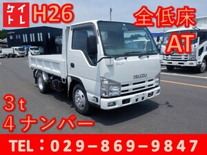 H26　Elf　オートマ　Actual distance9,400㎞　全低床　3ｔ4ナンバー　Dump truck　強化type　TKG-NKR85AD　ナンバーincluded　A-13