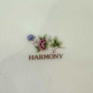 未使用 HARMONY リム付き花柄ボウル 20cm 6客揃え クラシックフラワー 洋食器 プレート スープ サラダ カフェ食器 ヴィンテージ 店頭販売品の画像9