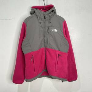 送料無料☆THE NORTH FACE☆ノースフェイス☆アウトドアウェア☆フード付きデナリジャケット☆フリース☆ピンク☆グレー☆レディースM☆G23