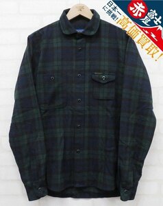 7T5157/ヒステリックグラマー×ペンドルトン 長袖ラウンドカラーウールチェックシャツ メキシコ製 HYSTERIC GLAMOUR PENDLETON