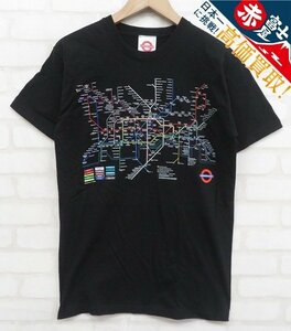 7T5070【クリックポスト対応】UNDERGROUND イギリス ロンドン 地下鉄 半袖Tシャツ アンダーグラウンド