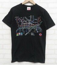 7T5070【クリックポスト対応】UNDERGROUND イギリス ロンドン 地下鉄 半袖Tシャツ アンダーグラウンド_画像2
