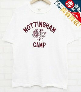 7T4862【クリックポスト対応】ウエアハウス 4601 NOTTINGHAM CAMP Tシャツ WAREHOUSE