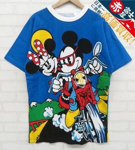 7T5065【クリックポスト対応】ミッキーマウス&ミニー 半袖Tシャツ