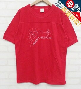 7T5048【クリックポスト対応】mayo SPRUCE PROJECT SUN RISE 半袖フットボールTシャツUSA製 メイヨースプルース ビンテージ