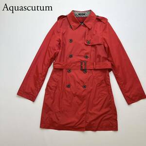 Aquascutum Aquascutum trench coat nylon coat spring coat thin raincoat belt attaching lady's 