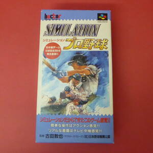 S1-230724☆SFC　シミュレーション プロ野球　(’95年新チーム 12球団全384名実名登録!!)　箱説あり　動作確認済み