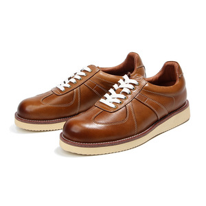  кожа спортивные туфли 26.5cm мужской обувь натуральная кожа Brown телячья кожа шнур обувь casual 2002-5BR