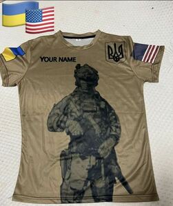 入手極難実物ウクライナ軍　米国義勇軍用Tシャツ　新品未使用　ウクライナ戦争