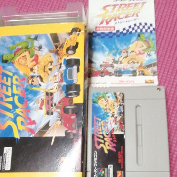 SF ストリートレーサー スーパーファミコン箱にダメージあり