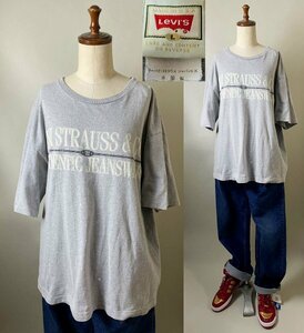 ★【USA製 激レア ヴィンテージ 90s 1996年 コピーライト有】Levi's リーバイス シングル ステッチ ロゴ Tシャツ L（XL相当） グレー系