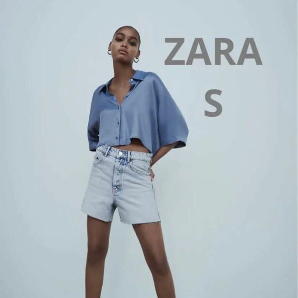 新品ZARA サテンシャツ