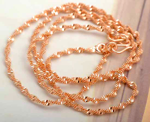 14 gold pink gold Phil do wave necklace AE *