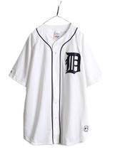 USA製 大きいサイズ XXL ■ MLB オフィシャル Majestic タイガース ベースボール シャツ メンズ 2XL / ゲームシャツ ユニフォーム 大リーグ_画像1